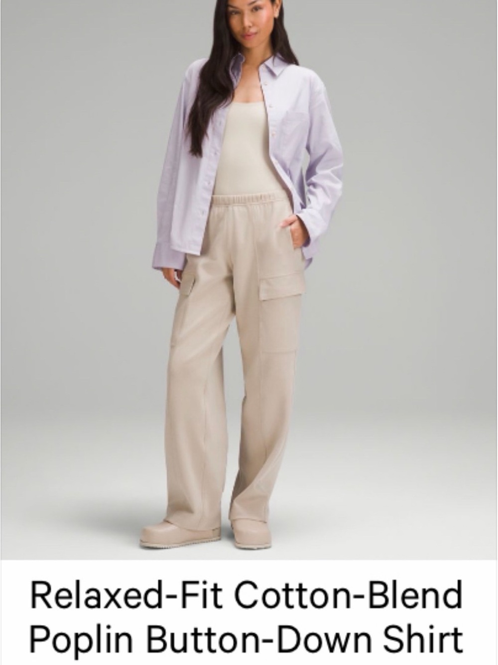 Lululemon Relaxed-fit Cotton-Blend Poplin Button-Down Shirt